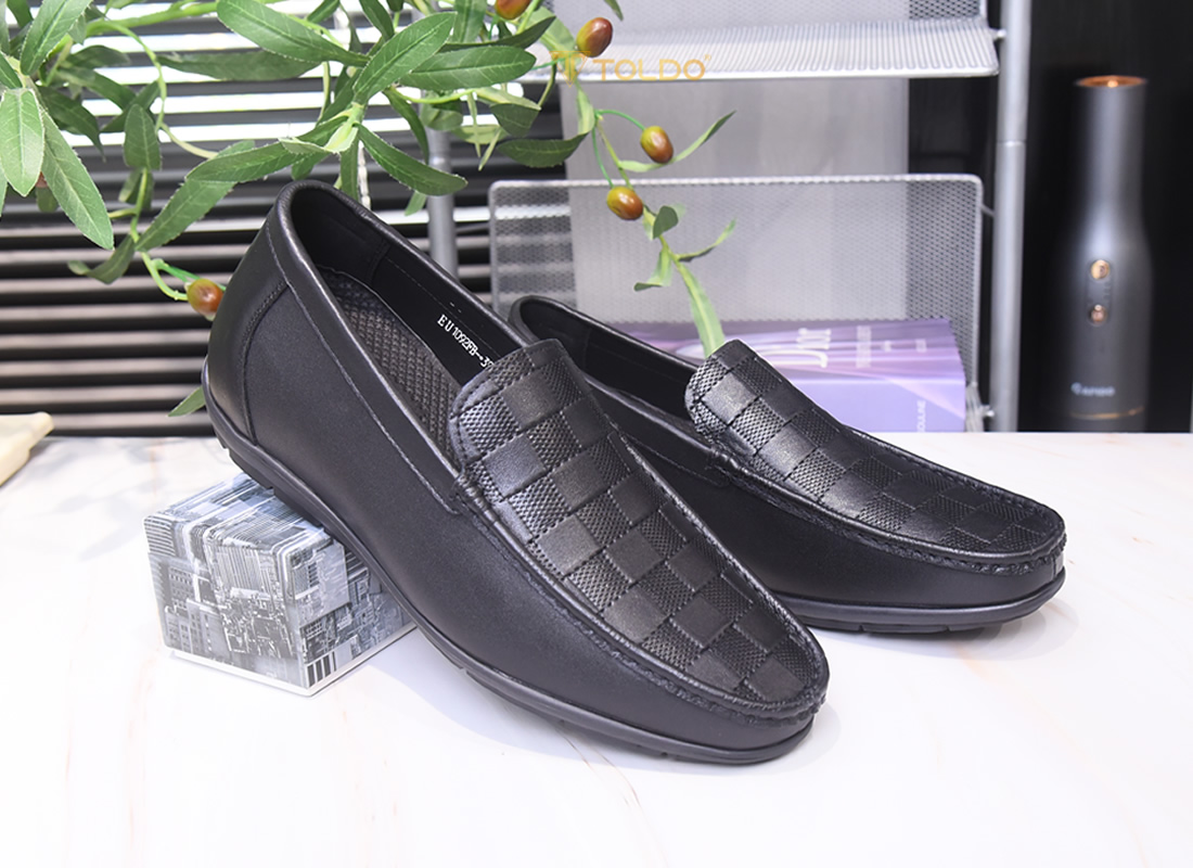 Giày cao 6cm siêu nhẹ vân kẻ caro 20
